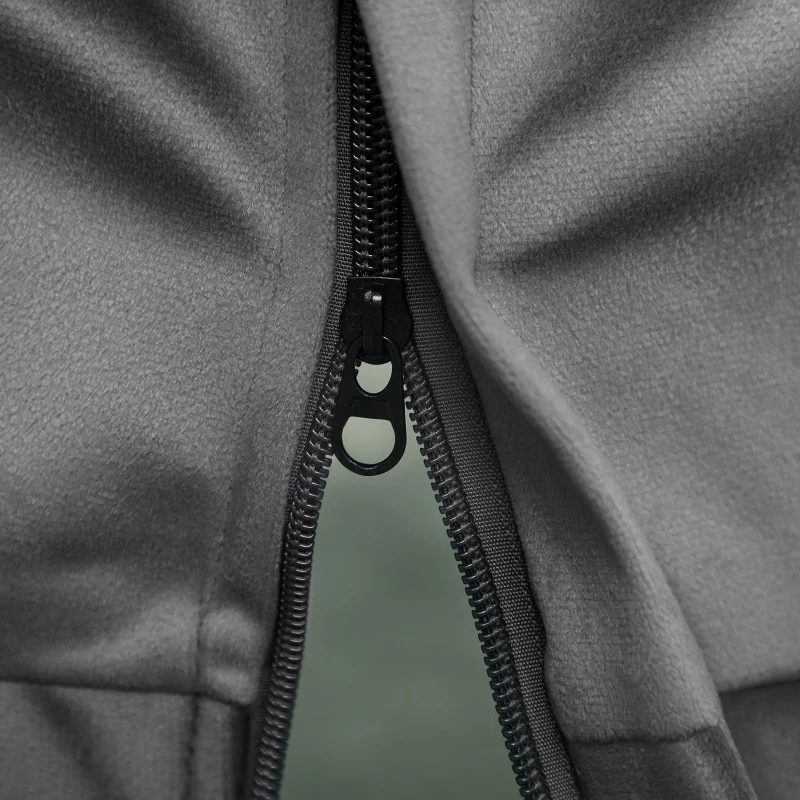 HOMCOM Moderner Sessel mit Fußhocker und 2 Seitentaschen, aus samtartigem Stoff und Stahl, 80x78x100 cm, Grau