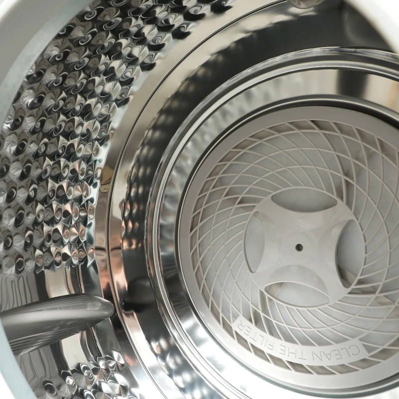 HOMCOM Asciugatrice a ventilazione elettrica 800 W 4 Kg con 5 modalità di asciugatura, tamburo in acciaio inossidabile, carica frontale