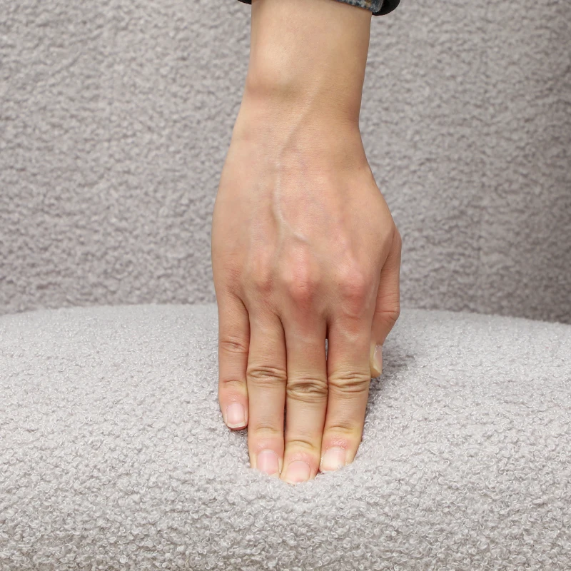 HOMCOM Poltrona Dondolo, Rivestimento Peluche, Imbottitura Dpessa, Antiscivolo, Grigio Chiaro