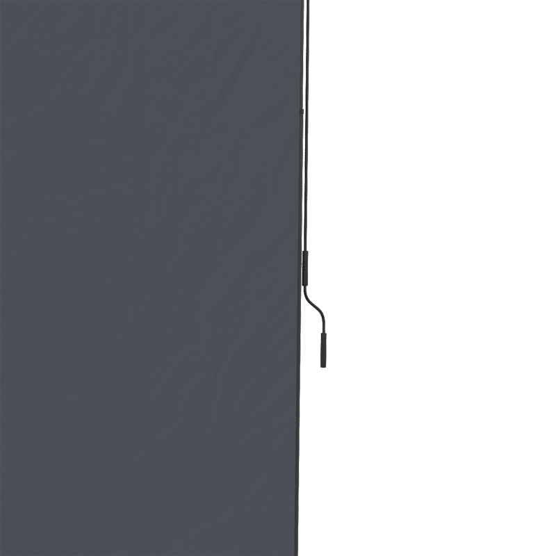 Outsunny Tendalino verticale con manovella senza foratura frangivento per balcone struttura in alluminio protezione UV 200 x 305 cm grigio