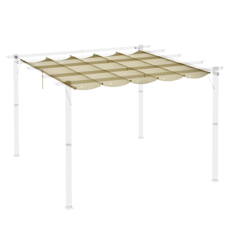 Outsunny Techo de repuesto para pérgola carpa retráctil de 2,5x2,5 m - Beige