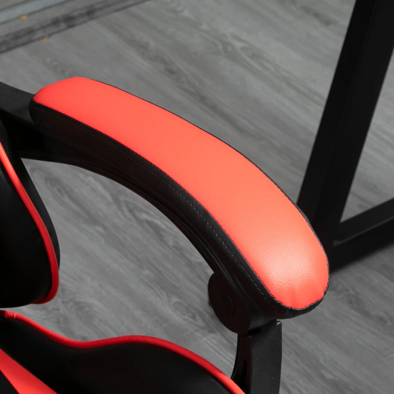 Vinsetto Sedia Gamer, Sedia da Ufficio con Poggiatesta Ergonomico, Altezza Regolabile, Schienale Reclinabile fino a 135°, Nero