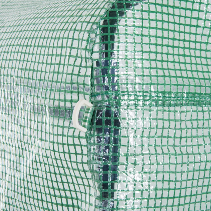 Outsunny Serra a Tunnel con Finestre a Rete, Telaio in Metallo, 4x3x2m, Verde