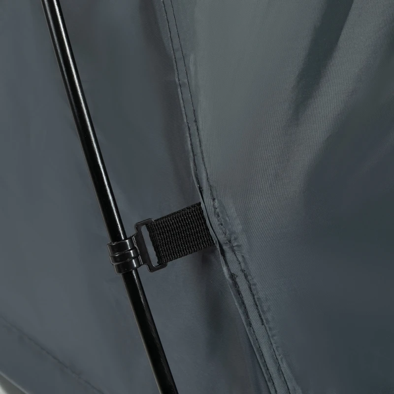 Outsunny Set Tenda da Campeggio 3 in 1 con Letto Singolo, Tenda e 1 Materasso Gonfiabile, Borsa per il Trasporto Inclusa, Grigio