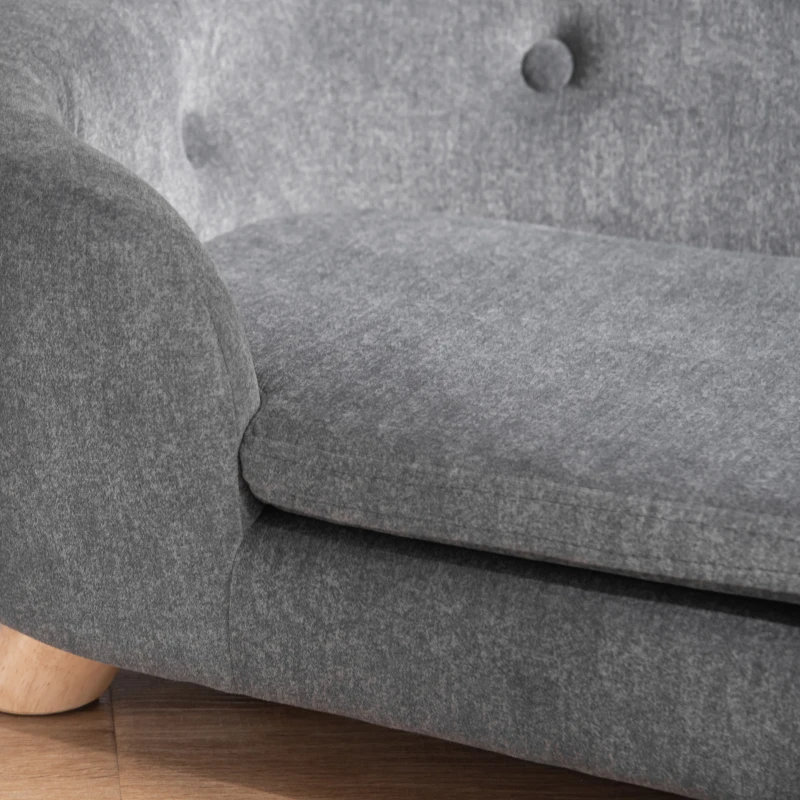 PawHut Sofá cama para perros o gatos con diseño contemporáneo, cojín mullido extraíble, patas de madera maciza, 70x47x30 cm