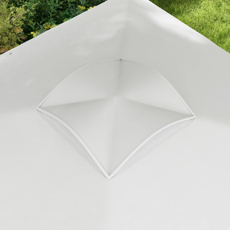 Outsunny Tonnelle Pavillon Gartenpavillon Popup-Faltzelt 3 x 3 m mit Transporttasche mit Rollen, verstellbare Höhen