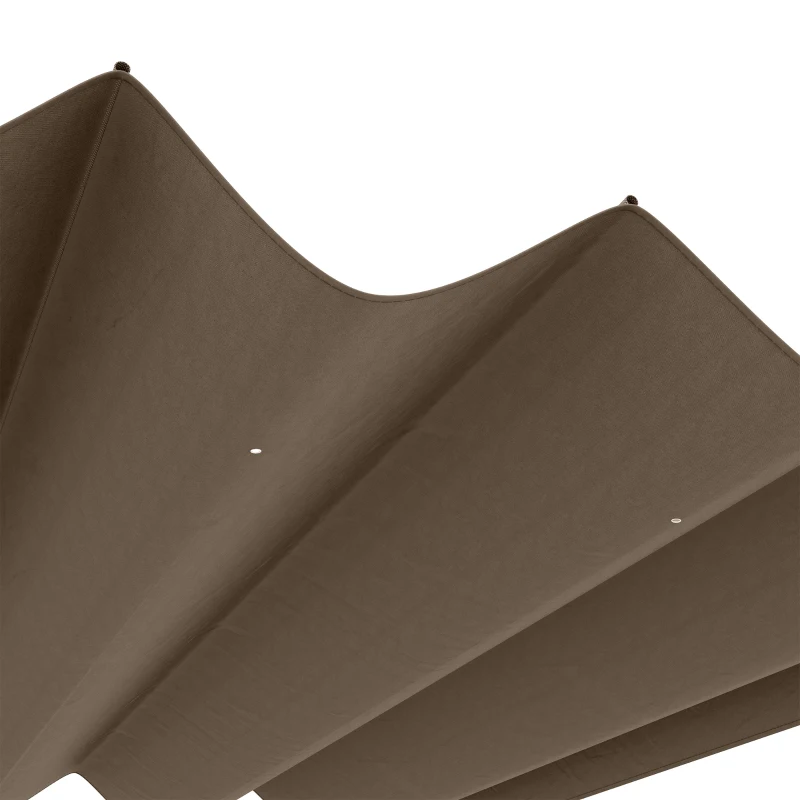 Outsunny Tettuccio di Ricambio per Pergola, Tela di Ricambio con Protezione Solare Anti-UV per Pergola da 3 x 2 m, Marrone