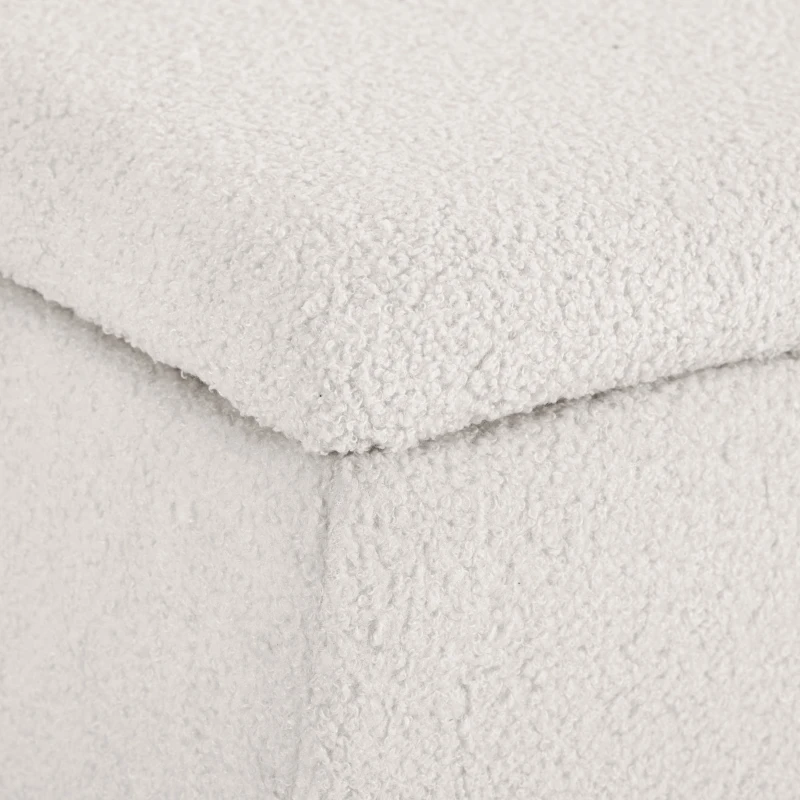 HOMCOM Banco en diseño vintage banco de zapatos almacenamiento oculto Estilo de cachemir Beige + Negro Blanco Crema