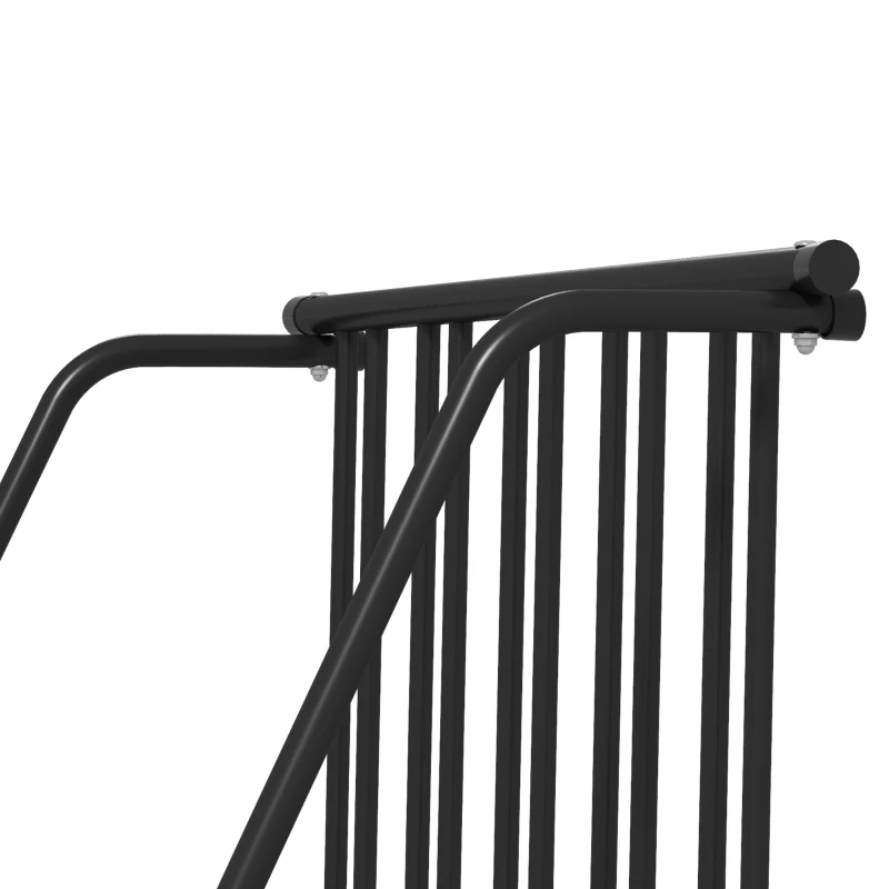 DURHAND Soporte para Bicicletas para 3 Bicicletas, resistente a la intemperie, soporte adicional, 114x58x75 cm, Negro