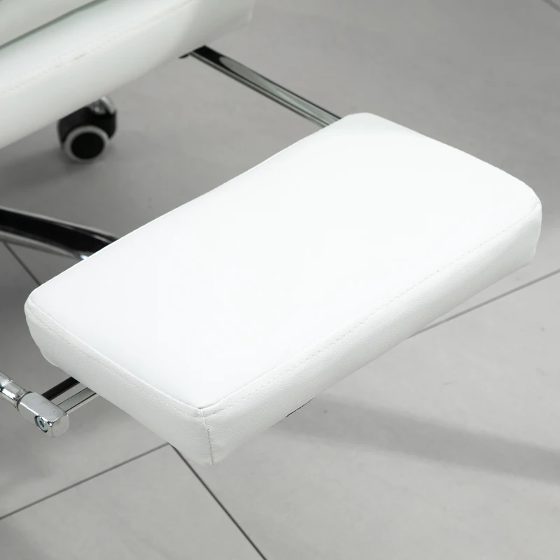 Vinsetto Silla de Oficina con Función Reclinable Silla de Escritorio Ergonómica Altura Ajustable Silla Giratoria con Reposapiés