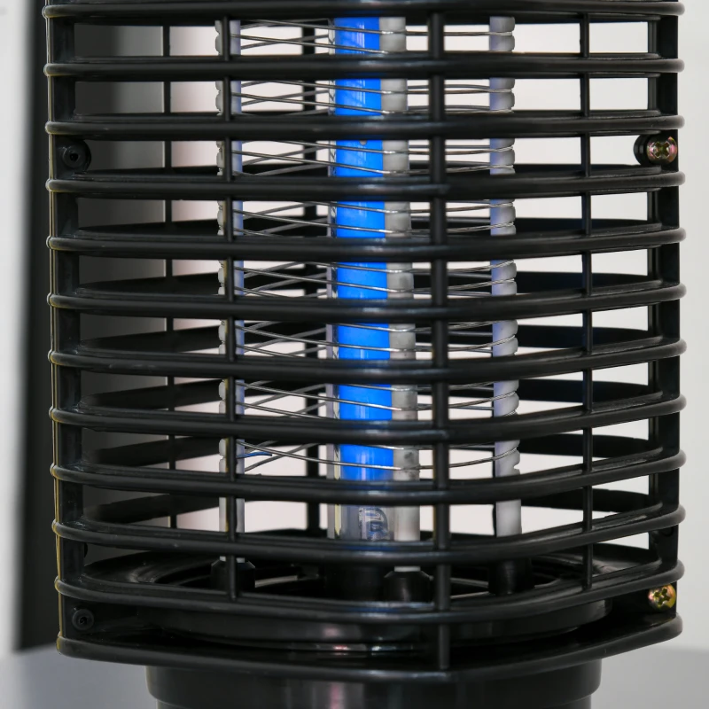 Outsunny Lampe gegen Insekten, Moskitos, Schwarzer elektrischer Insektenvernichter LED 3 W, Laternendesign