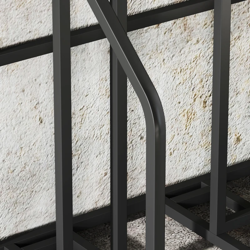 SPORTNOW Supporto per Biciclette, Supporto di Parcheggio per 3 Biciclette con Cestino Superiore e 4 Ganci, 90 x 54 x 100 cm, Nero