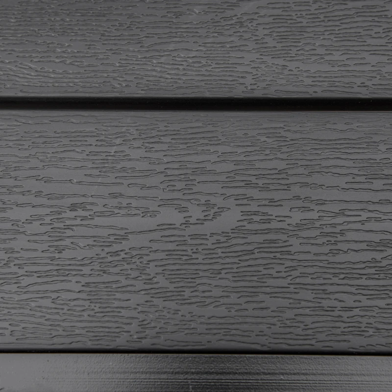 Outsunny Tavolo da Giardino per 4 Persone Tavolo da Pranzo in Alluminio Arredo Giardino Salotto Resistente Plastica Nero 78 x 78 x 74 cm