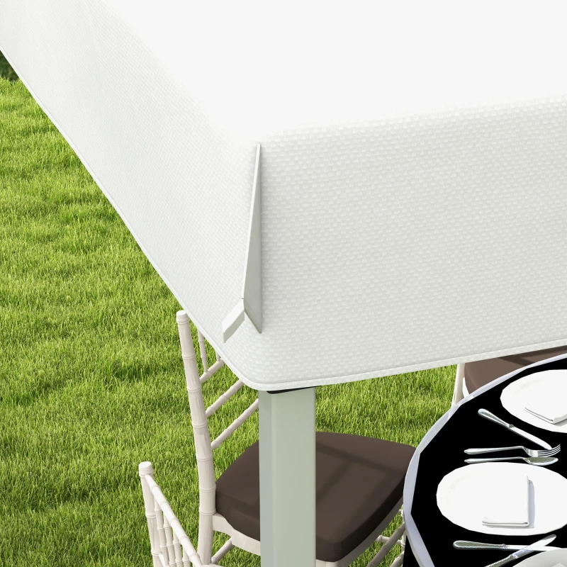 Outsunny Toldo cenador pabellón de jardín pop-up plegable 3x3 m con bolsa de transporte con ruedas, alturas ajustables