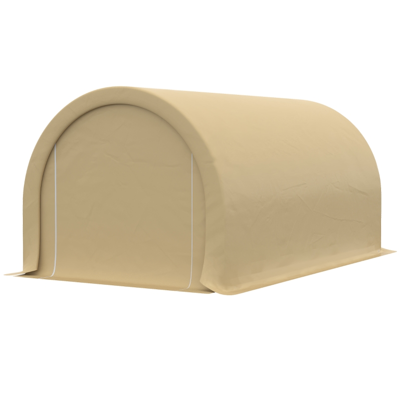 Outsunny Tenda da Garage Resistente all'Acqua con Protezione UV UPF 30+ e Pareti Laterali Rimovibili, 5 x 3 m, Beige