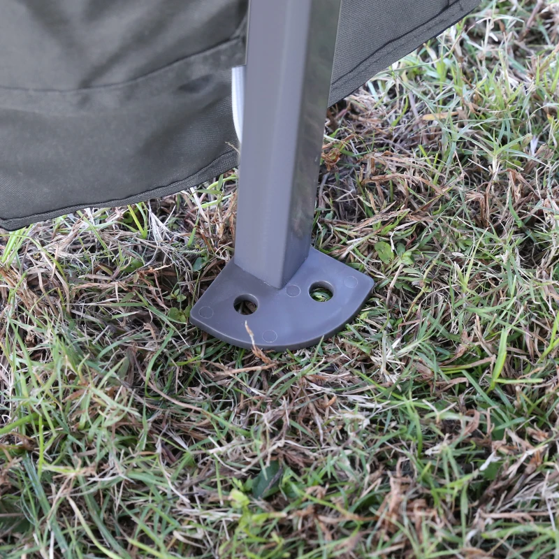 Outsunny Padiglione Pieghevole 3,3 x 3,3 m con Illuminazione a LED, Tendine in Rete, Borsa Trasporto, Grigio