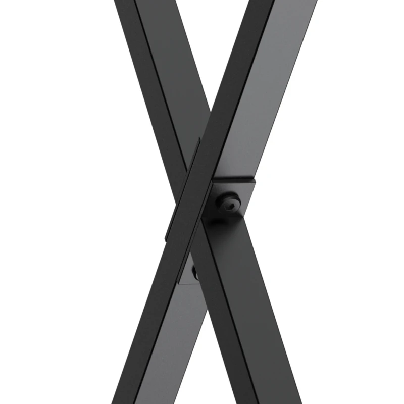 HOMCOM Conjunto de 2 patas de mesa en forma de cruz 70x72 cm diseño industrial para mesa baja mesita de noche Negro