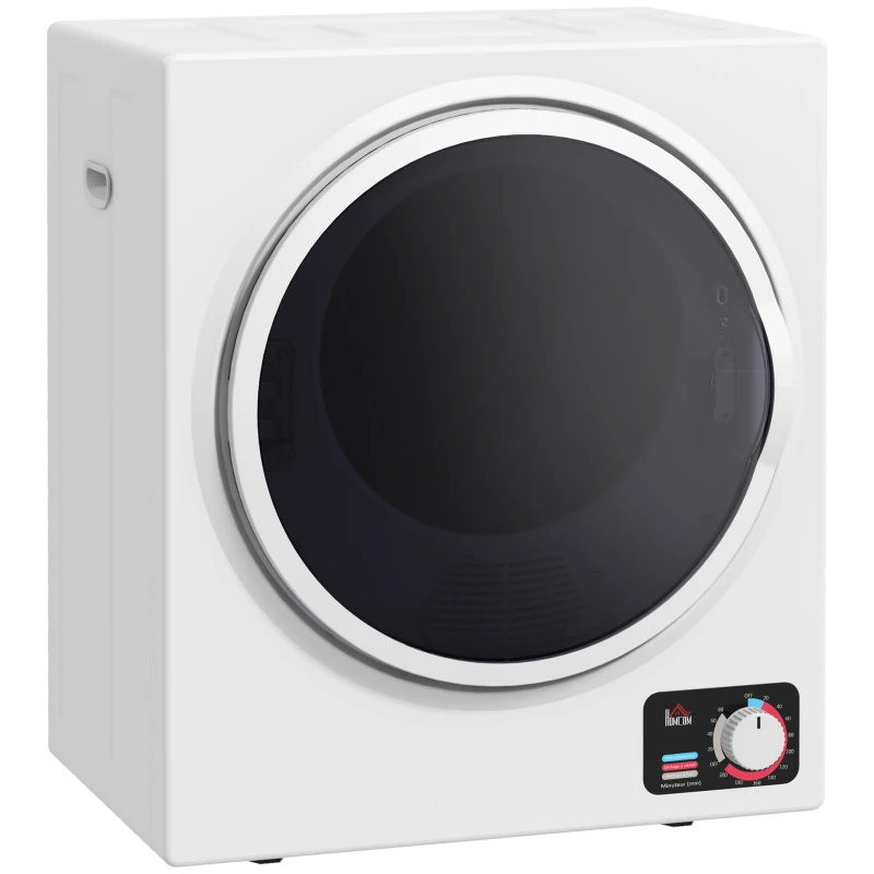 HOMCOM Asciugatrice Elettrica Portatile 850 W, Capacità 33 L 4 Modalità di Funzionamento, Acciaio Inossidabile, 49 L x 40,5 L x 60 H cm