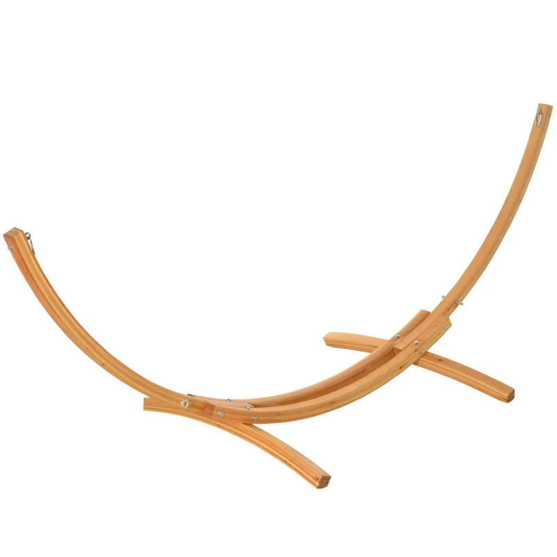Outsunny Supporto per Amaca in Legno di Pino, Struttura Robusta, Carico max. 120 kg, 325L x 120l x 118H cm, Legno Naturale