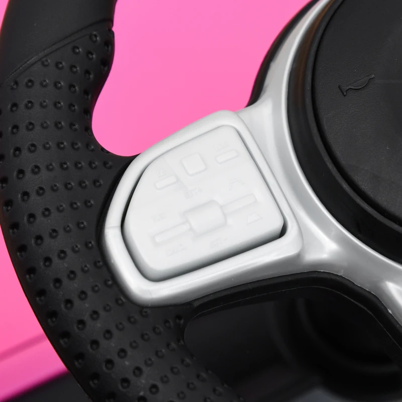 HOMCOM Kinder-Rutscher Kinderfahrzeug Mercedes Benz 12-36 Monate Staufach Hupe Lichter Rosa