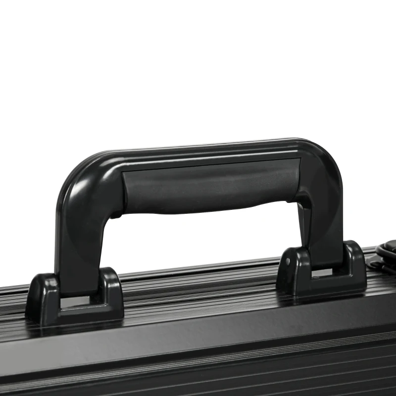 SPORTNOW Maletín de Póker Set Completo, con 500 fichas 5 dados 2 Barajas de Cartas 3 botones