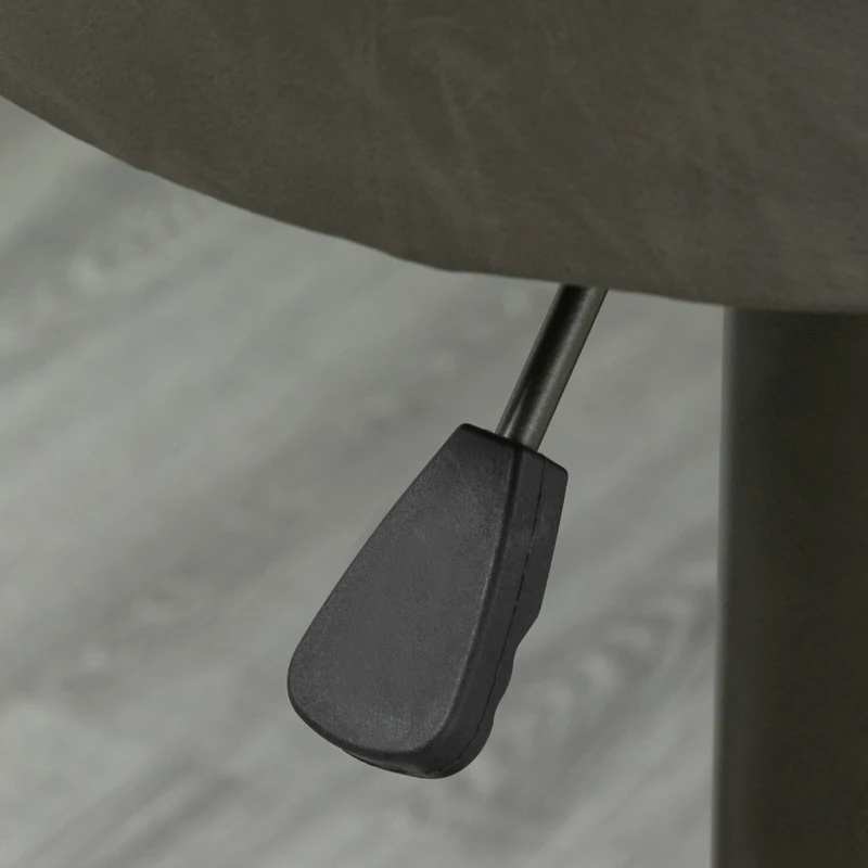 HOMCOM Ensemble 2 Tabourets de Bar Pivotants avec Repose-pieds et Hauteur Réglable, 35x36x64-85cm, Gris