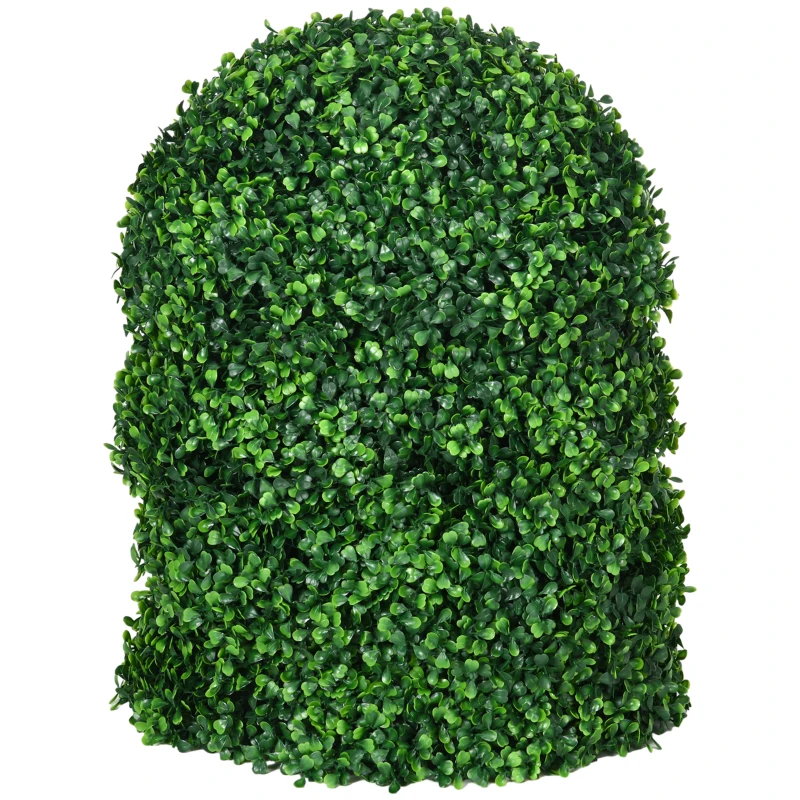 HOMCOM Juego de 2 Bolas de Boj Artificiales de 40 cm Decoración para Interior o Exterior Verde