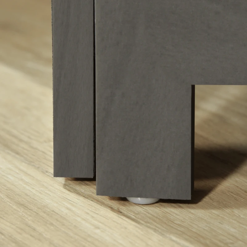 HOMCOM Paravento a 4 Pannelli 160 x 170 cm, 3 Mensole Pieghevoli ,Porte a Persiana, in Legno, Grigio