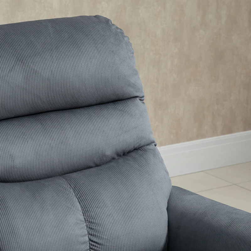 HOMCOM Sillón de TV con Ayuda para Levantarse Eléctrico Sillón de Masaje con Función Reclinable y de Calefacción con Mando a Distancia