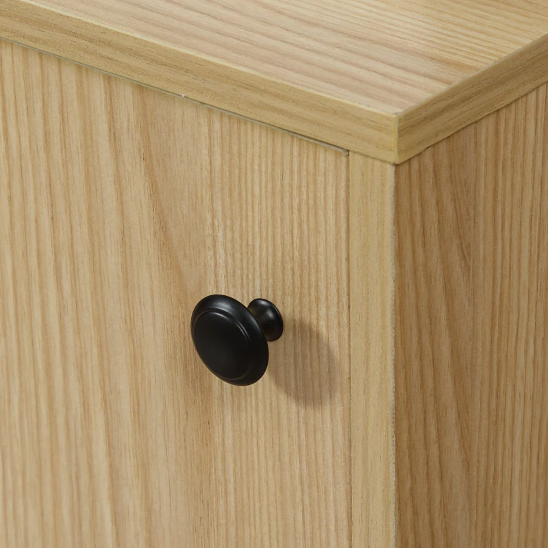 HOMCOM Mueble TV 50 pulgadas 3 compartimentos 2 pasacables con puerta deslizante - 120x39,5x46 cm