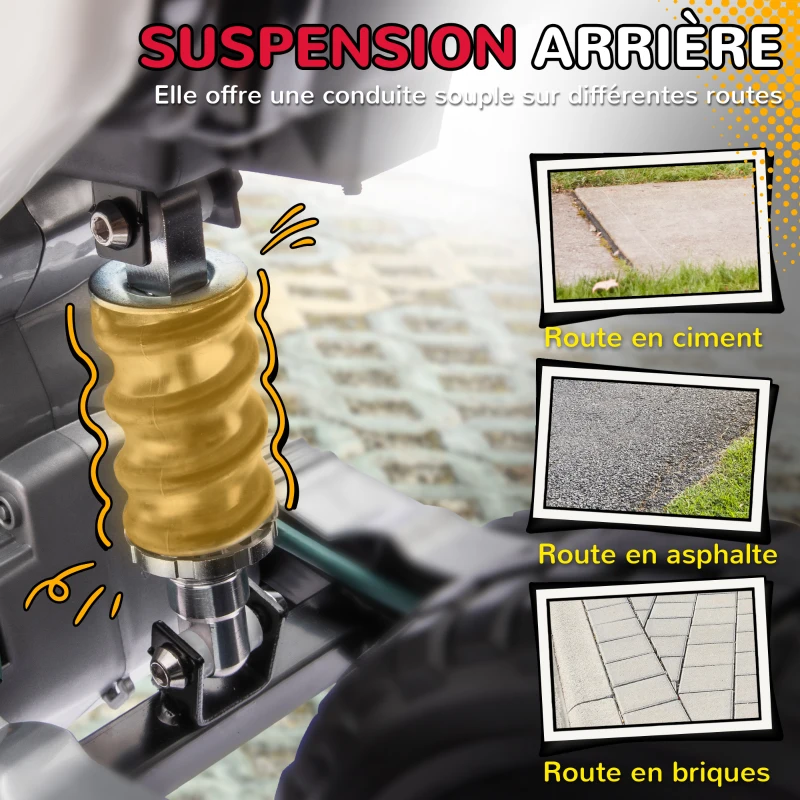 AIYAPLAY Moto Eléctrica para Niños de +3 Años con Batería 12V Música y Ruedas Auxiliares Carga 30 kg Rojo