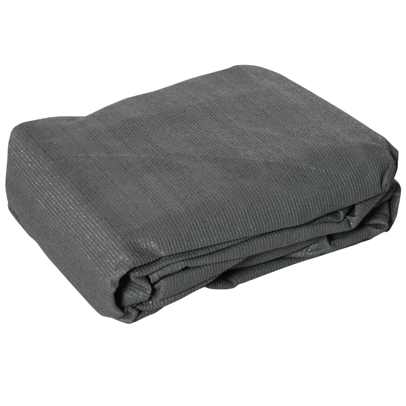 Outsunny Voile d'ombrage Triangulaire Grande Taille 5 x 5 x 5 m polyéthylène Haute densité résistant aux UV Coloris gris