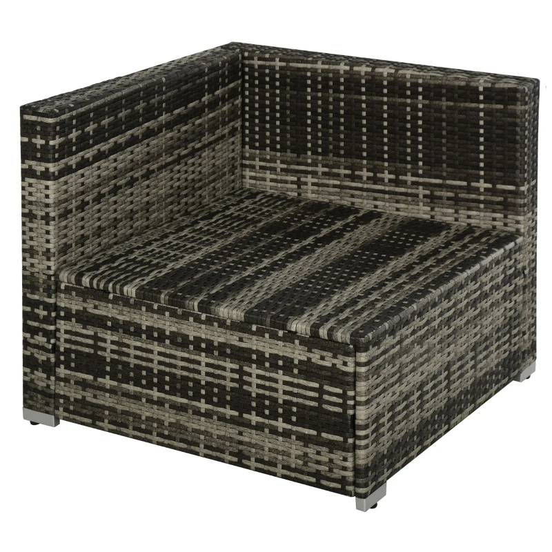 Outsunny outdoor bankstel van 5 met bijzettafel in rotan look