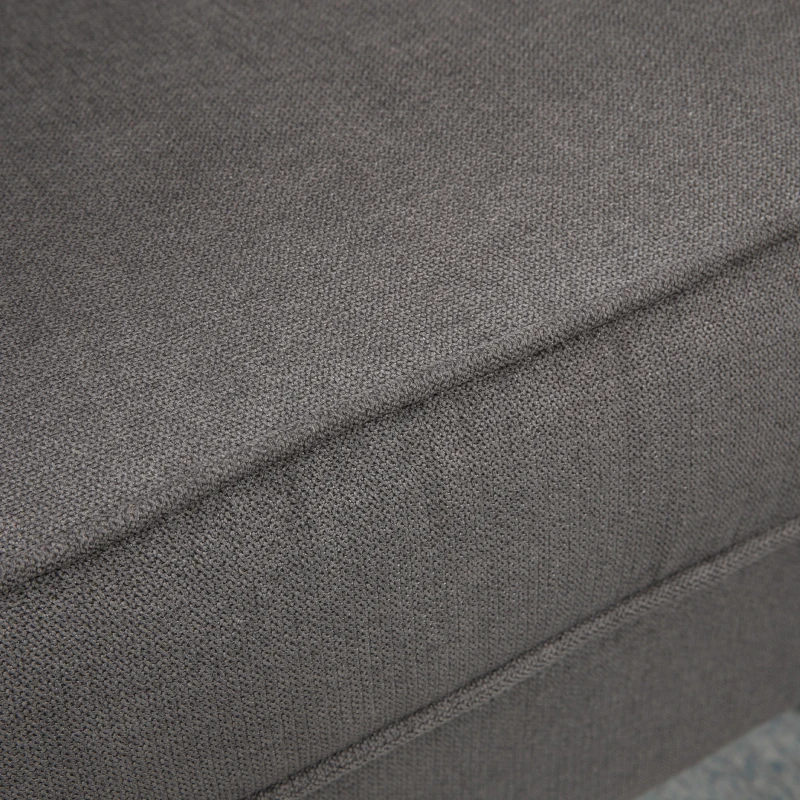 HOMCOM Sillón Orejero de Diseño Vintage Sillón de Lectura Sillón de Acento Patas de Madera capitonado Gris+ Negro