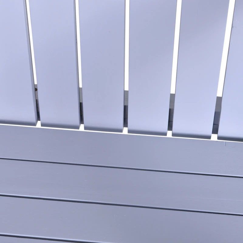 Outsunny Adirondack-Gartenstuhl mit Becherhalter Gartenliege Balkonstuhl Massivholz Grau 72,5 x 97 x 93 cm