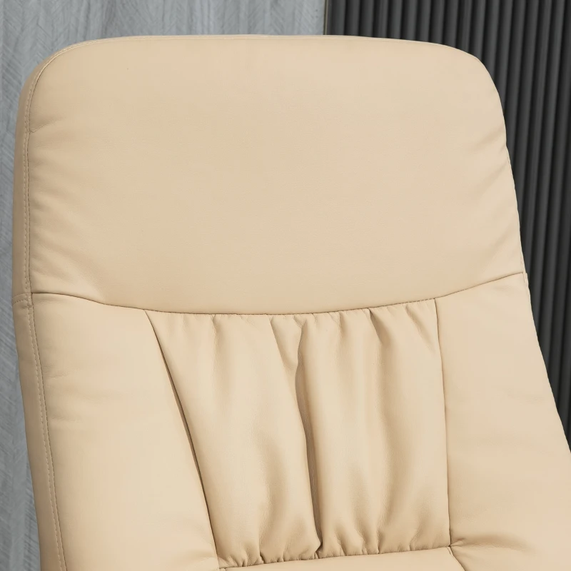 HOMCOM Sillón reclinable con reposapiés silla de relajación sillón reclinable con asiento giratorio 360° y respaldo inclinable