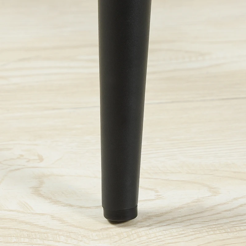 HOMCOM Conjunto de 2 taburetes de bar sillas altas efecto terciopelo y acero Negro con reposapiés apoyabrazos altura 67 cm Gris