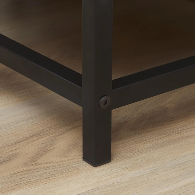 HOMCOM Mueble de Almacenamiento Buffet con 2 Armarios 1 Cajón y 1 Estante de MDF y Metal - 75x40x120 cm