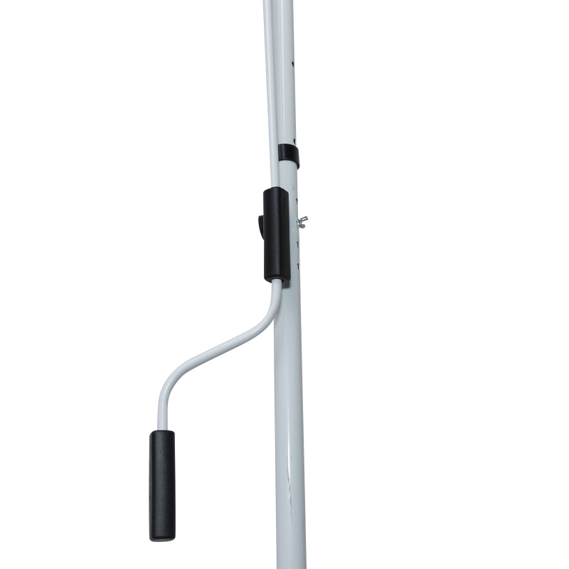 Outsunny Store banne manuel rétractable 2L x 1,5l x 1,7-2,8H m inclinaison réglable installation rapide store banne sans perçage pour balcon métal aluminium polyester gris
