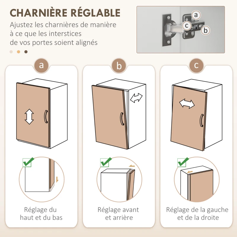 HOMCOM Armario de cocina multi-espacios de almacenamiento 4 puertas 3 cajones estante + gran encimera 89x39,5x168 cm Blanco