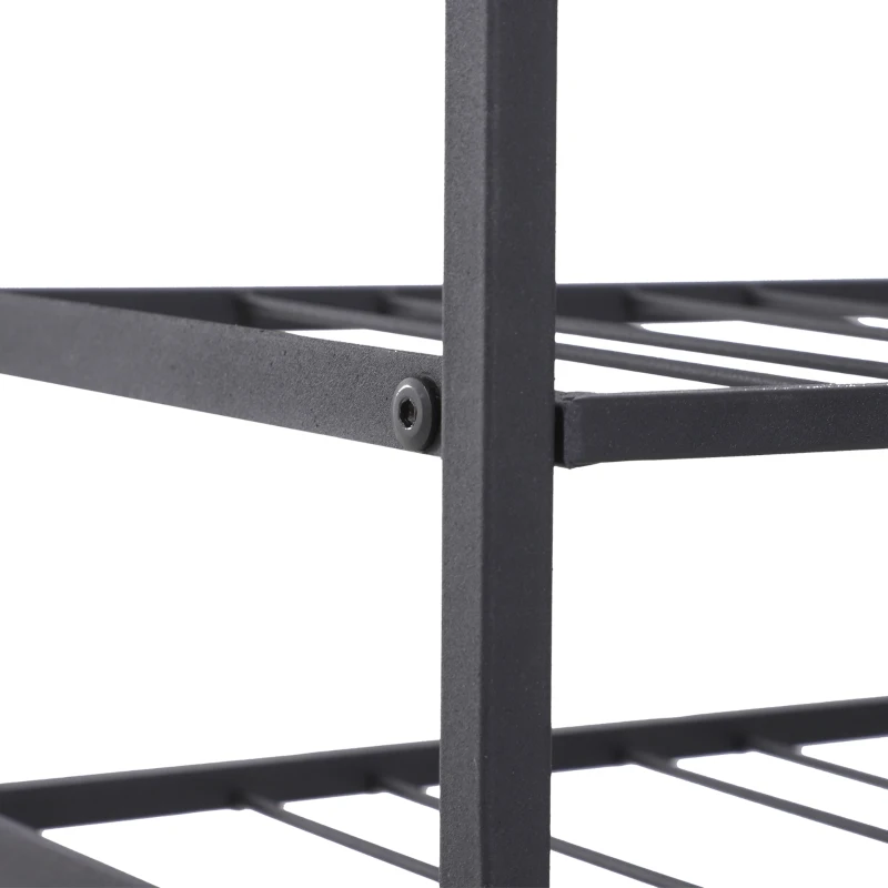 HOMCOM Estantería de vino rack para botellas range-bouteilles capacidad 54 botellas 63x25x91 cm metal Negro