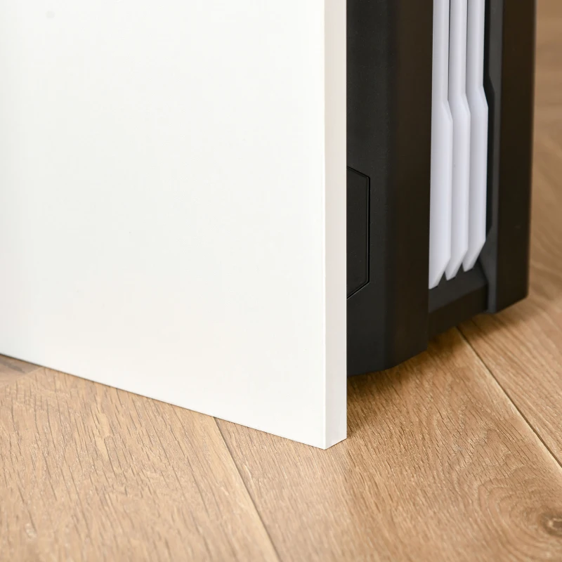 HOMCOM Escritorio para Habitación Escritorio PC de Madera Escritorio para Computadora con Bandeja de Teclado Blanco y Roble