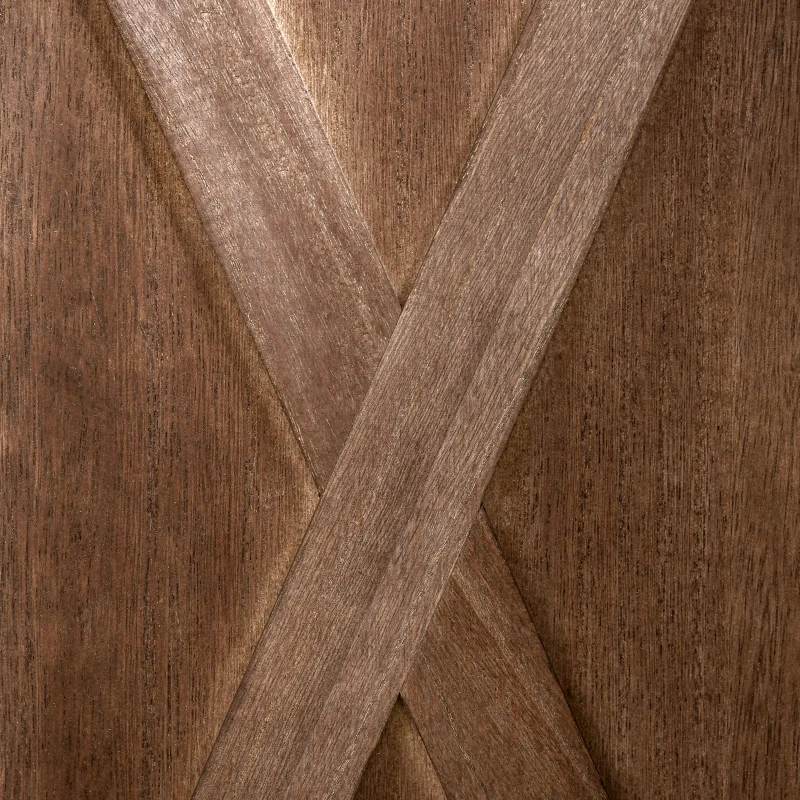 HOMCOM Paravent interior 4 paneles 182x170 cm estilo campestre chic separador de ambientes con celosías nogal