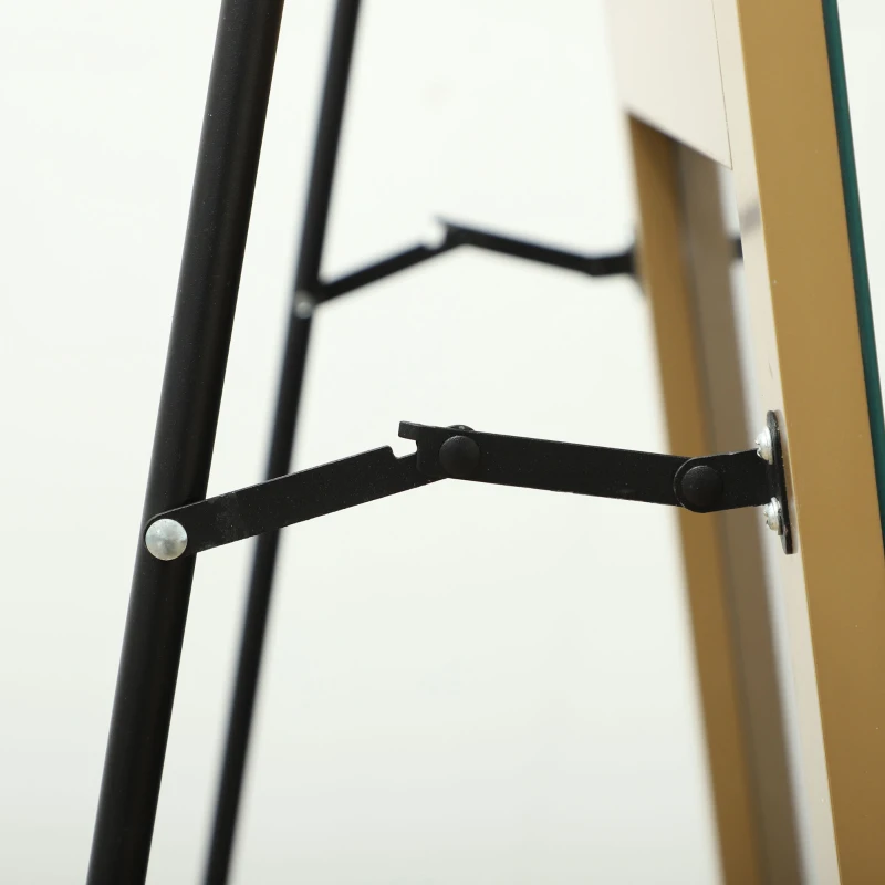 HOMCOM Espejo en cuerpo entero 50x150 cm espejo de pie gran espejo de pared sin marco para sala de estar tono dorado