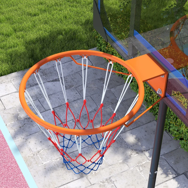AIYAPLAY Canestro Da Basket Per Bambini, Altezza Regolabile Da 210-260 cm Esterno E Interno Con Ruote, Base Pesante, Blu