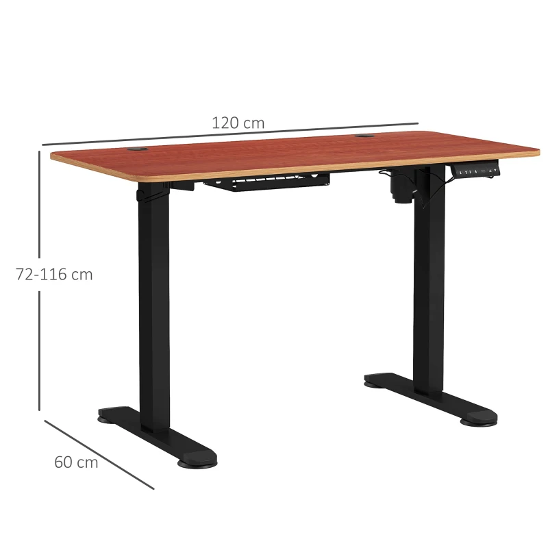 Vinsetto Escritorio eléctrico de pie ajustable en altura con función de memoria escritorio ajustable en altura 72-116 cm