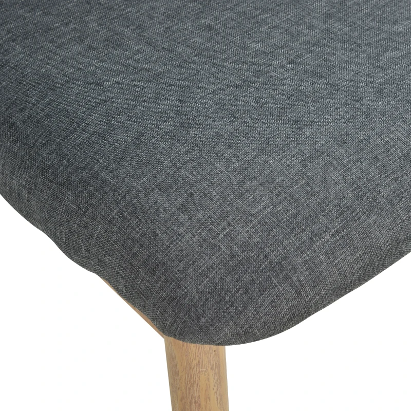 HOMCOM Conjunto de 2 sillas de Comedor Silla de Salón Patas de Metal Imitación Madera 50x58x85 cm Gris