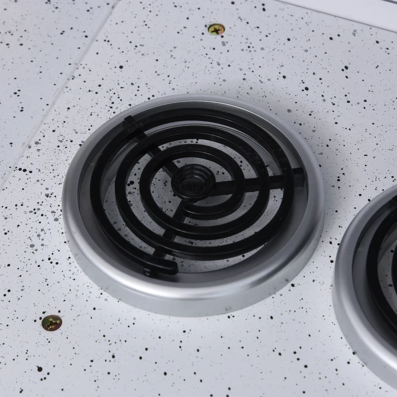 HOMCOM Cocina de Juguete para Niños de Madera con 14 Accesorios, Horno, Fregadero, Nevera y Microondas, Edad 3+ Años, 86x64x84,5 cm