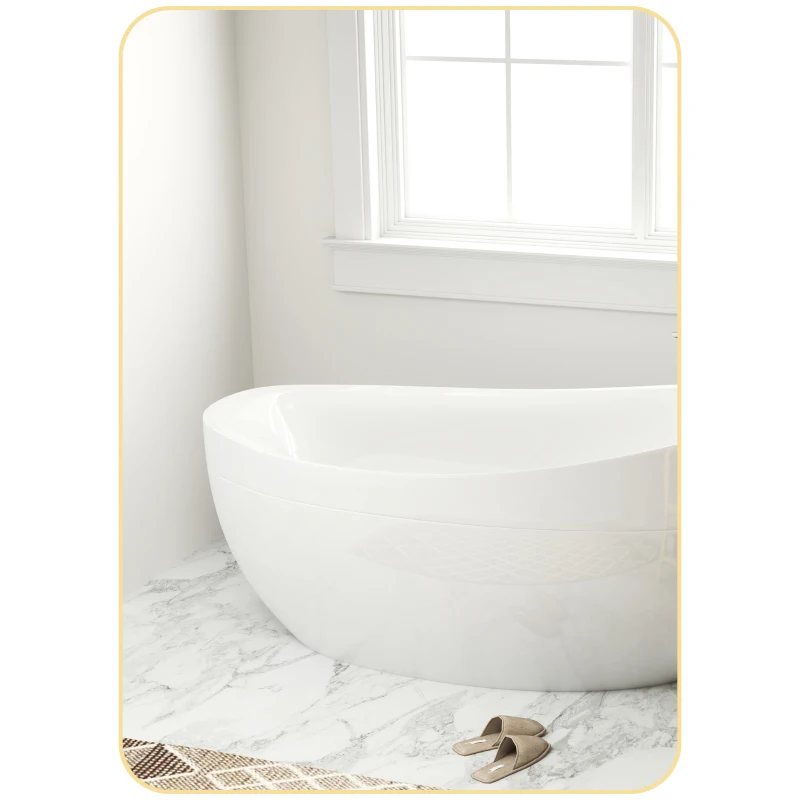 HOMCOM Espejo de Pared Espejo de Baño Rectangular con Marco de Aleación de Aluminio Dorado para Dormitorio Sala de Estar 50x70 cm