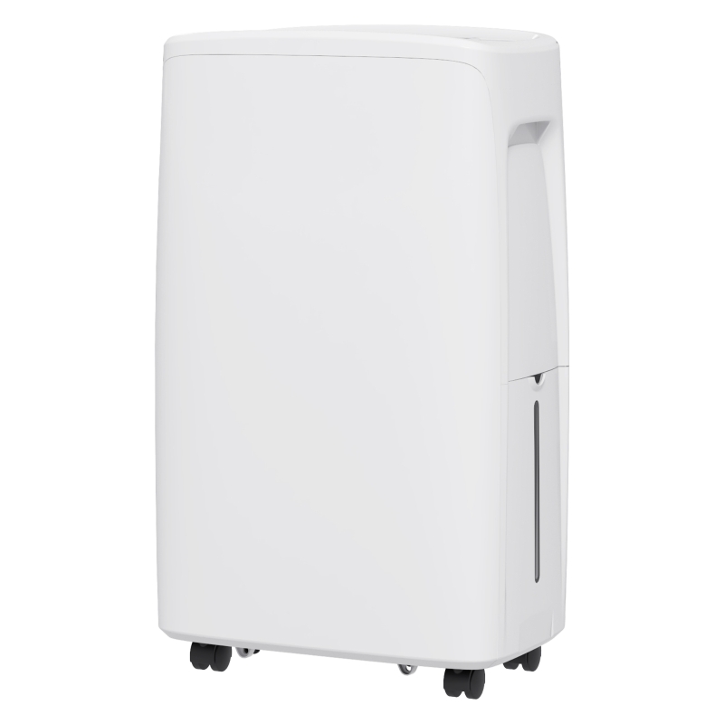 HOMCOM Desumidificador Elétrico 12L/Dia com 4 Modos 2 Velocidades Desligamento Automático Ecrã LED Temporizador 29x18x49 cm Branco